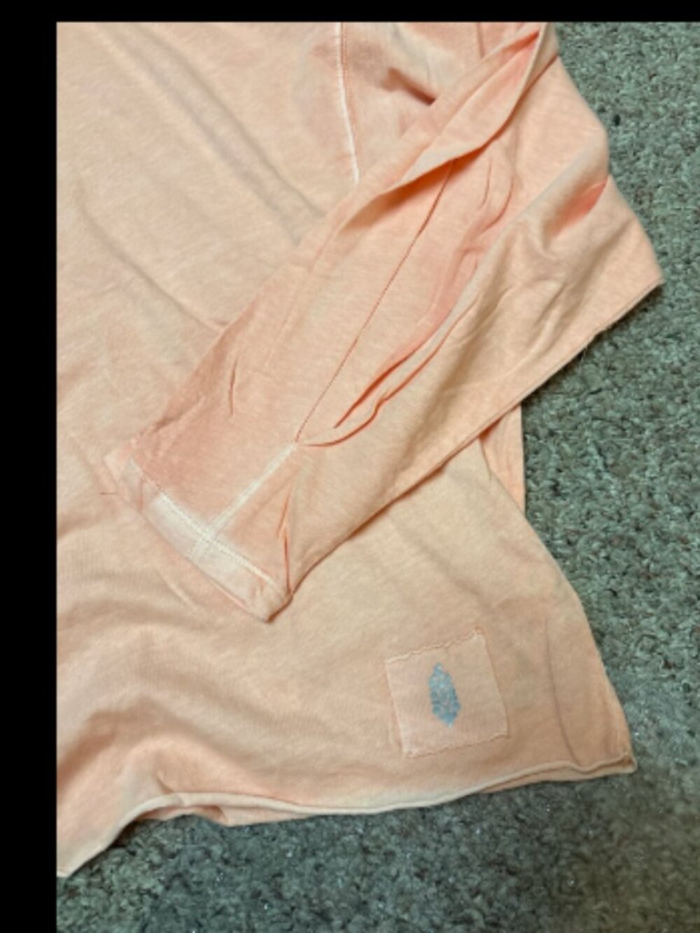 FREE PEOPLE FP MOVEMENT INSPIRE LAYER TOP TEE LONG SLEEVE CORAL PEACH $50 L - Picture 10 of 13